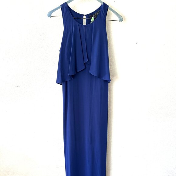 BCBG Max Azria Long Dress, Round Neck, Blue, Size XS - Picture 1 of 7